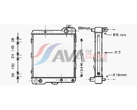 Radiateur, refroidissement du moteur AIA2040 Ava Quality Cooling