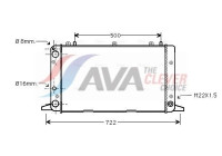 Radiateur, refroidissement du moteur AIA2047 Ava Quality Cooling