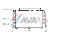 Radiateur, refroidissement du moteur AIA2089 Ava Quality Cooling