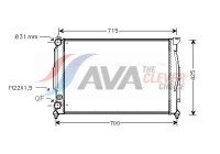 Radiateur, refroidissement du moteur AIA2105 Ava Quality Cooling