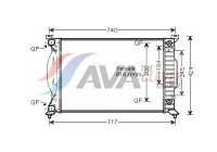 Radiateur, refroidissement du moteur AIA2241 Ava Quality Cooling