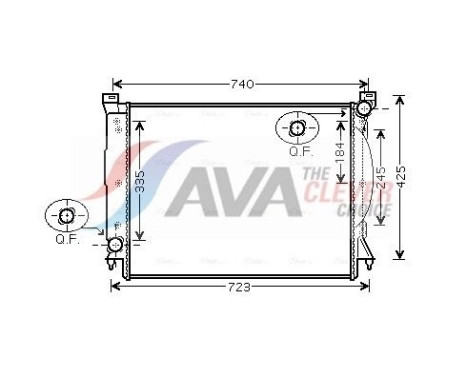 Radiateur, refroidissement du moteur AIA2245 Ava Quality Cooling