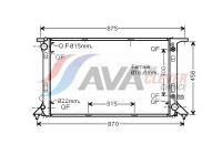 Radiateur, refroidissement du moteur AIA2291 Ava Quality Cooling