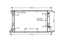 Radiateur, refroidissement du moteur AIA2293 Ava Quality Cooling