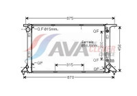 Radiateur, refroidissement du moteur AIA2309 Ava Quality Cooling