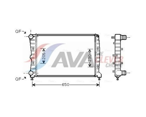 Radiateur, refroidissement du moteur AL2087 Ava Quality Cooling