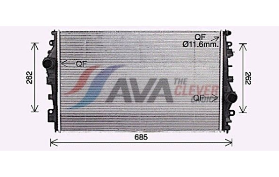 Radiateur, refroidissement du moteur AL2147 Ava Quality Cooling, Image 2