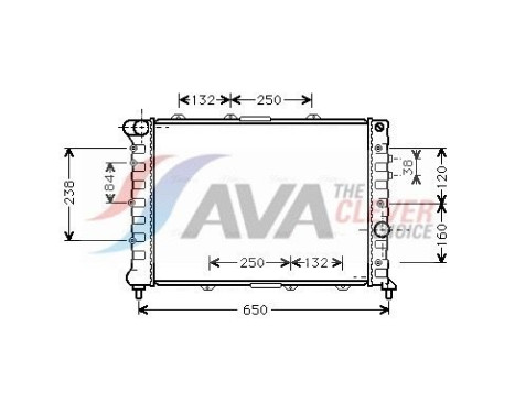 Radiateur, refroidissement du moteur ALA2057 Ava Quality Cooling