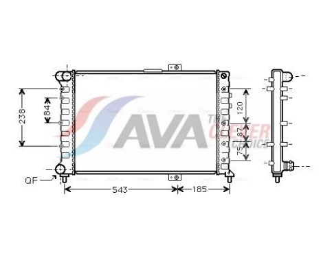 Radiateur, refroidissement du moteur ALA2075 Ava Quality Cooling