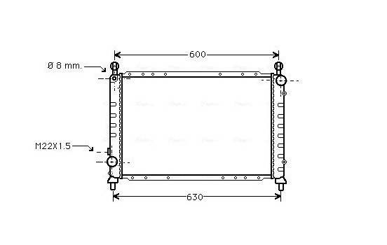 Radiateur, refroidissement du moteur ALA2076 Ava Quality Cooling