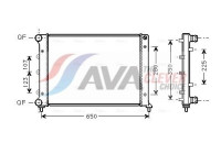 Radiateur, refroidissement du moteur ALA2078 Ava Quality Cooling