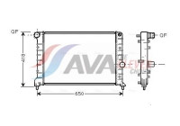 Radiateur, refroidissement du moteur ALA2083 Ava Quality Cooling