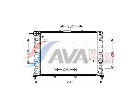 Radiateur, refroidissement du moteur ALA2091 Ava Quality Cooling