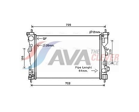 Radiateur, refroidissement du moteur ALA2120 Ava Quality Cooling