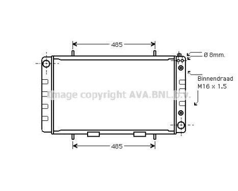 Radiateur, refroidissement du moteur AU2064 Ava Quality Cooling