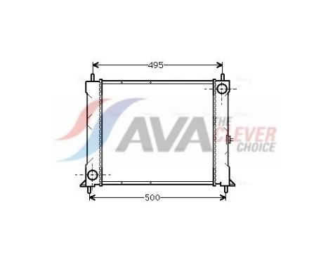 Radiateur, refroidissement du moteur AU2067 Ava Quality Cooling