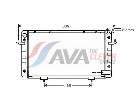 Radiateur, refroidissement du moteur AU2099 Ava Quality Cooling