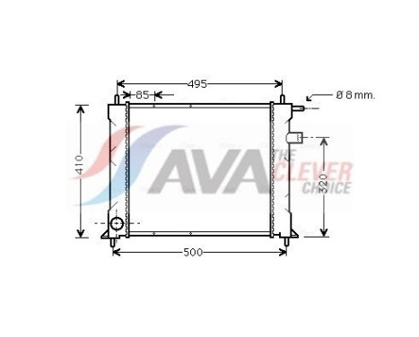 Radiateur, refroidissement du moteur AU2110 Ava Quality Cooling