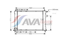Radiateur, refroidissement du moteur AU2111 Ava Quality Cooling