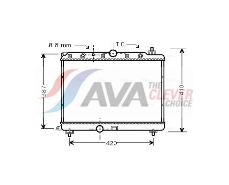Radiateur, refroidissement du moteur AU2153 Ava Quality Cooling