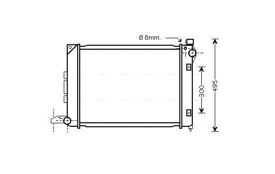 Radiateur, refroidissement du moteur AU2164 Ava Quality Cooling