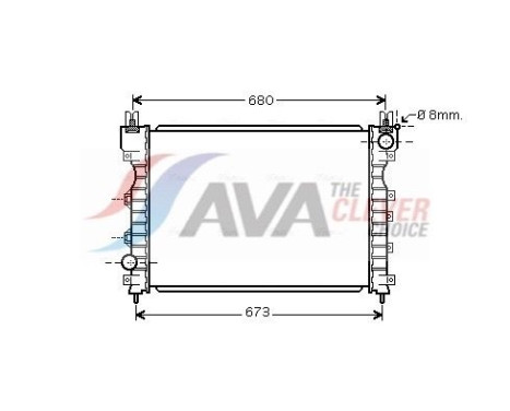 Radiateur, refroidissement du moteur AU2174 Ava Quality Cooling