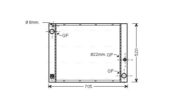 Radiateur, refroidissement du moteur AU2183 Ava Quality Cooling