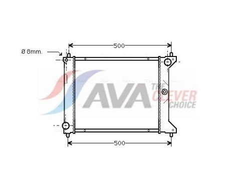 Radiateur, refroidissement du moteur AUA2096 Ava Quality Cooling