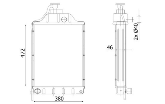 Radiateur, refroidissement du moteur BEHR *** PREMIUM LINE ***