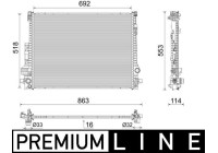 Radiateur, refroidissement du moteur BEHR *** PREMIUM LINE ***