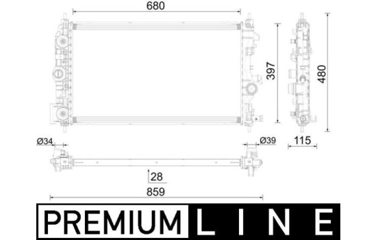 Radiateur, refroidissement du moteur BEHR *** PREMIUM LINE ***