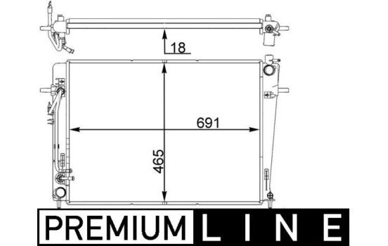 Radiateur, refroidissement du moteur BEHR *** PREMIUM LINE ***