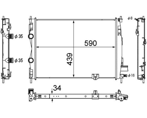 Radiateur, refroidissement du moteur BEHR