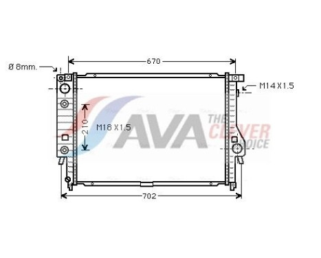 Radiateur, refroidissement du moteur BW2092 Ava Quality Cooling
