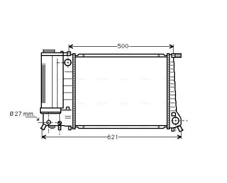 Radiateur, refroidissement du moteur BW2101 Ava Quality Cooling, Image 2