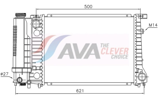 Radiateur, refroidissement du moteur BW2101 Ava Quality Cooling