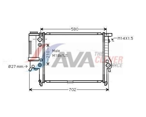 Radiateur, refroidissement du moteur BW2122 Ava Quality Cooling