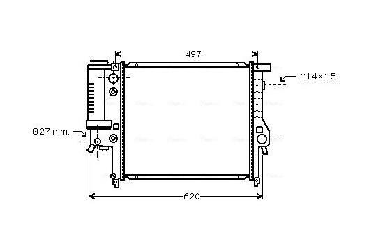 Radiateur, refroidissement du moteur BW2137 Ava Quality Cooling