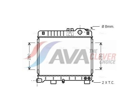 Radiateur, refroidissement du moteur BW2151 Ava Quality Cooling