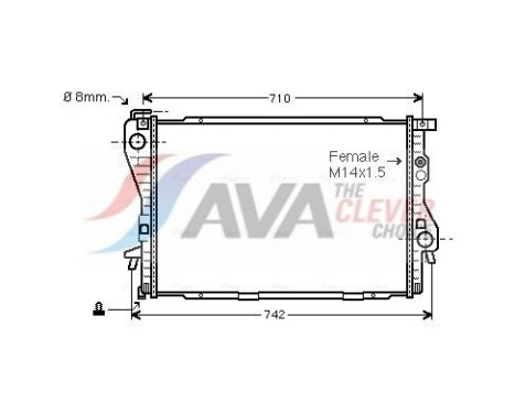 Radiateur, refroidissement du moteur BW2176 Ava Quality Cooling