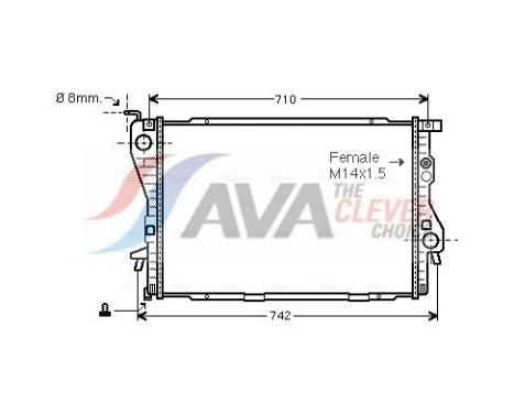Radiateur, refroidissement du moteur BW2202 Ava Quality Cooling