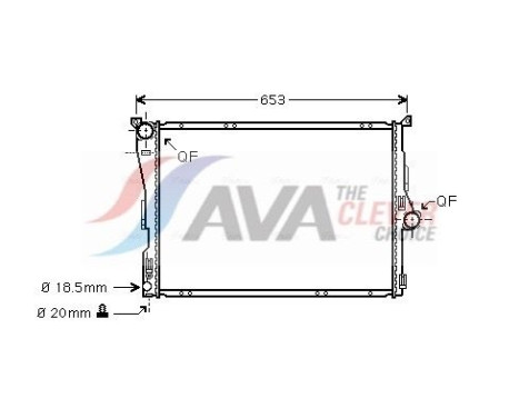 Radiateur, refroidissement du moteur BW2304 Ava Quality Cooling