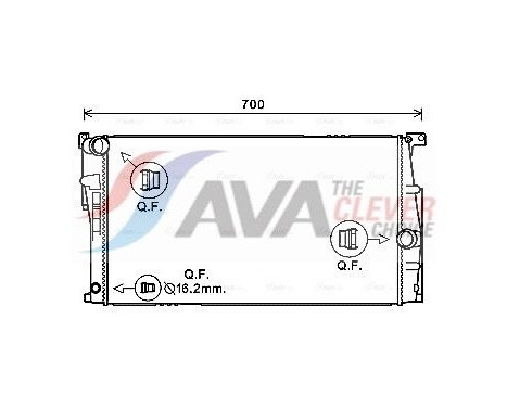 Radiateur, refroidissement du moteur BW2453 Ava Quality Cooling