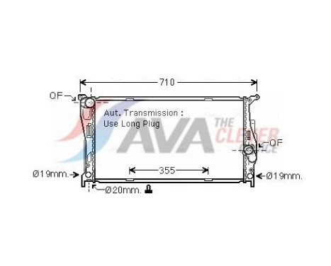 Radiateur, refroidissement du moteur BW2542 Ava Quality Cooling