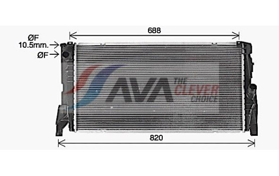 Radiateur, refroidissement du moteur BW2585 Ava Quality Cooling, Image 2