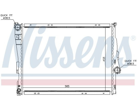 Radiateur, refroidissement du moteur BWA2278 Ava Quality Cooling