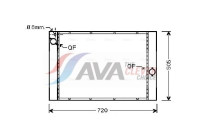Radiateur, refroidissement du moteur BWA2284 Ava Quality Cooling