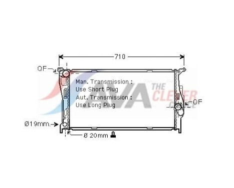 Radiateur, refroidissement du moteur BWA2293 Ava Quality Cooling