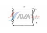 Radiateur, refroidissement du moteur BWA2307 Ava Quality Cooling