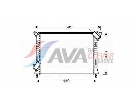 Radiateur, refroidissement du moteur BWA2307 Ava Quality Cooling